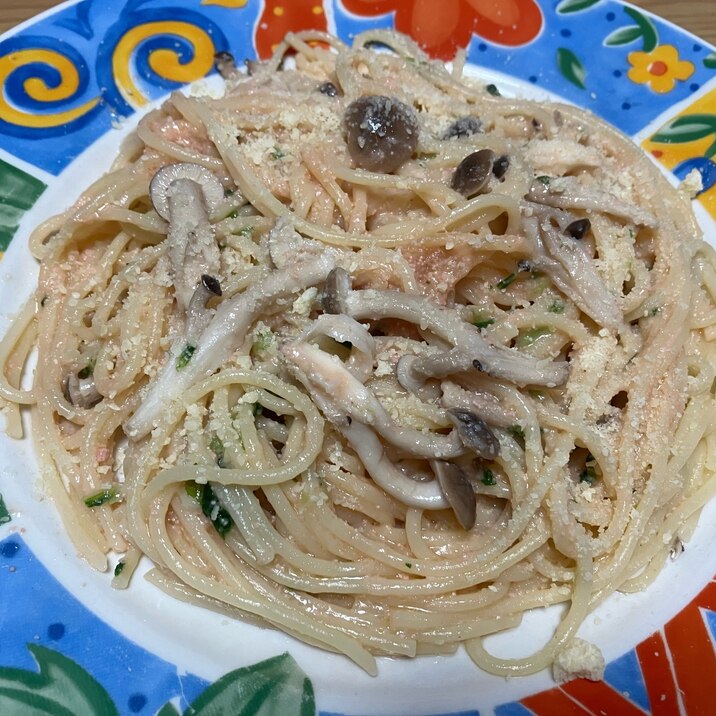 しめじとたらこのパスタ♡